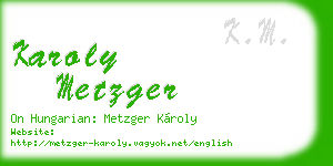 karoly metzger business card